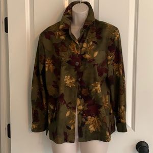DRAPERS & DAMONS GREEN FLORAL JACKET